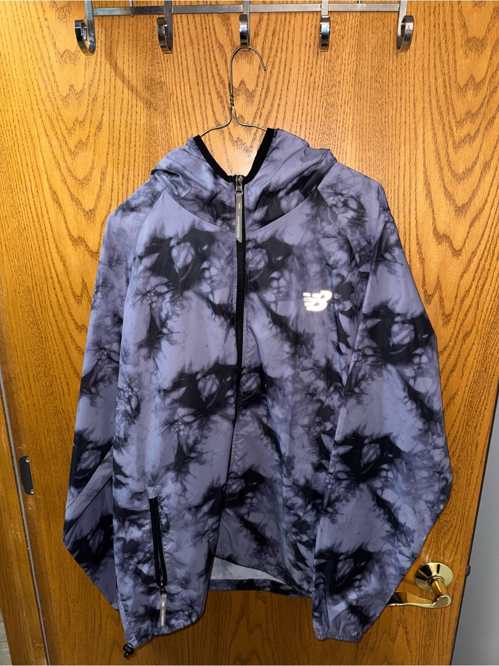 New Balance Men’s Navy Tie-Dye Windbreaker Jacket